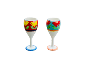 Color Me Mine - Clackamas Floral Wine Glass Set